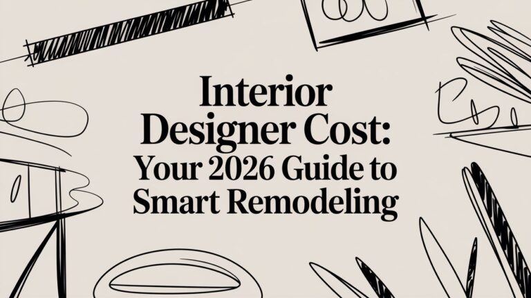 Interior designer cost: Your 2026 Guide to Smart Remodeling