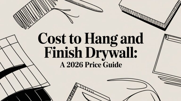Cost to Hang and Finish Drywall: A 2026 Price Guide