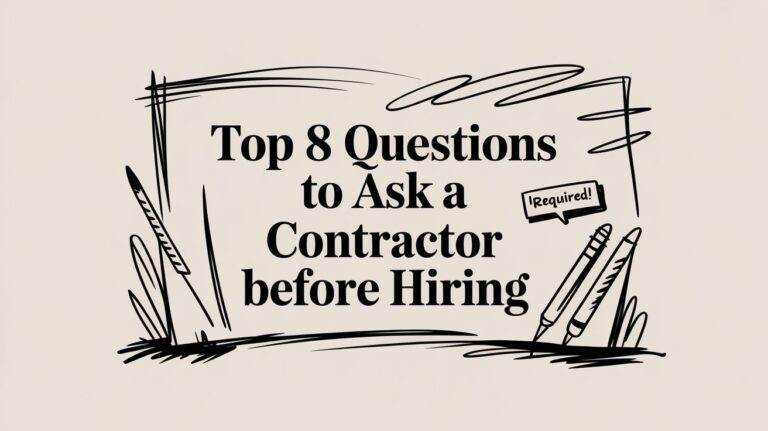 Top 8 Questions to Ask a Contractor Before Hiring